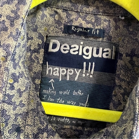 Desigual happy galactic pattern regular fit men’s shirt - Picture 7 of 7